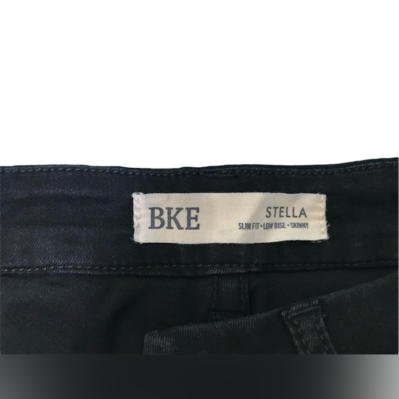 🏷️SOLD🏷️BKE Stella Black Slim Fit Low Rise Skinny Jeans Denim 5 Pockets 26x311/2 - Picture 10 of 12